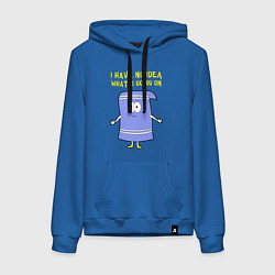 Толстовка-худи хлопковая женская South Park, Полотенчик, цвет: синий