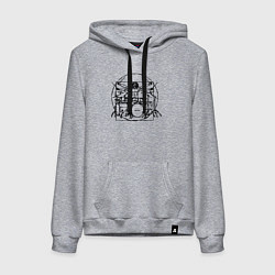 Женская толстовка-худи Витрувианский барабанщик