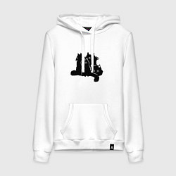 Женская толстовка-худи Мохнатые Коты