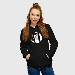 Толстовка-худи хлопковая женская Artemis, цвет: черный — фото 2