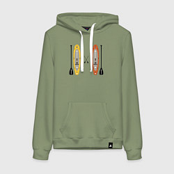 Женская толстовка-худи Сап серфинг