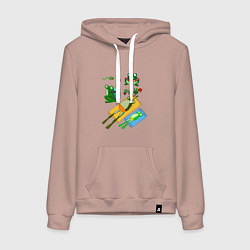 Женская толстовка-худи Лягушки