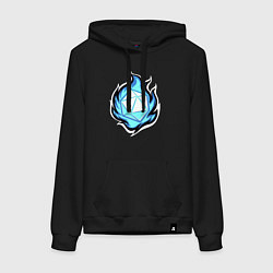 Толстовка-худи хлопковая женская DnD, Doungeon and Dragons, d20, цвет: черный