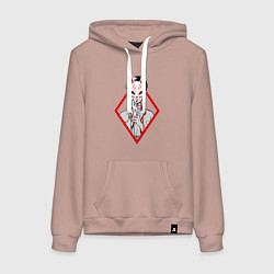 Женская толстовка-худи Женщина в маске