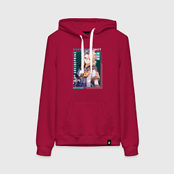 Женская толстовка-худи Альбедо Albedo с надписями, Genshin Impact