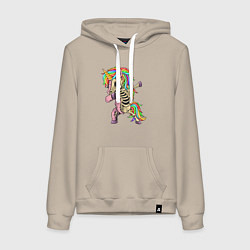 Женская толстовка-худи Единорог зомби