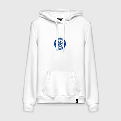 Толстовка-худи хлопковая женская Chelsea FC, цвет: белый