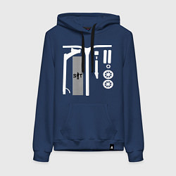 Женская толстовка-худи Самокат фристайл Кастом