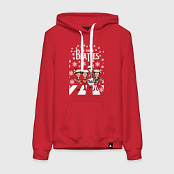 Женская толстовка-худи Битлз Новогодний