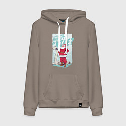 Женская толстовка-худи Санта со списком плохишей