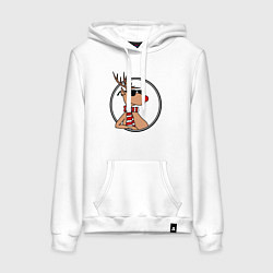 Женская толстовка-худи Олень Хипстер