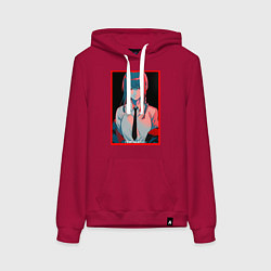 Женская толстовка-худи Макима человек бензопила Red