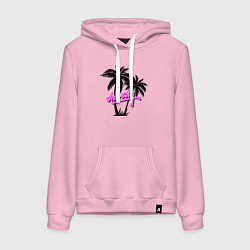 Толстовка-худи хлопковая женская GTA Vice City, цвет: светло-розовый
