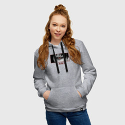 Толстовка-худи хлопковая женская Глаз Гуля, цвет: меланж — фото 2