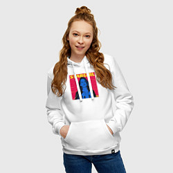 Толстовка-худи хлопковая женская Stargirl, цвет: белый — фото 2