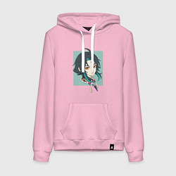 Толстовка-худи хлопковая женская Сяо, цвет: светло-розовый