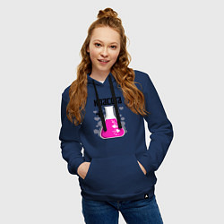 Толстовка-худи хлопковая женская Силакрасотая, цвет: тёмно-синий — фото 2