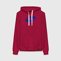 Толстовка-худи хлопковая женская Samogon galaxy, цвет: маджента