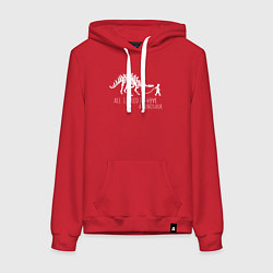 Женская толстовка-худи All a need is dinosaur