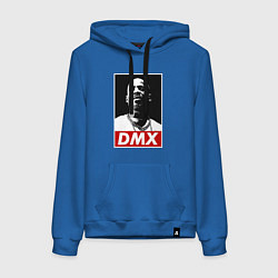 Толстовка-худи хлопковая женская Rapper DMX, цвет: синий