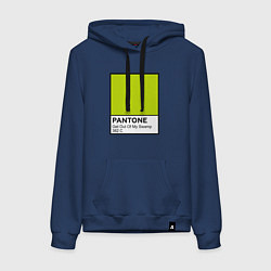 Толстовка-худи хлопковая женская Shrek: Pantone Color, цвет: тёмно-синий