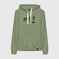 Женская толстовка-худи Эволюция трюкового самоката