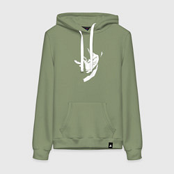 Толстовка-худи хлопковая женская Луффи из аниме One Piece, цвет: авокадо