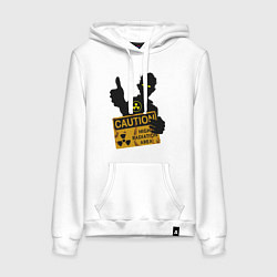 Женская толстовка-худи Зомби с табличкой