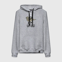 Толстовка-худи хлопковая женская Штош, цвет: меланж