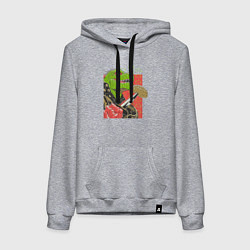 Женская толстовка-худи Caiman and Jiaozi