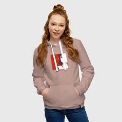 Толстовка-худи хлопковая женская Kaguya How Cute, цвет: пыльно-розовый — фото 2