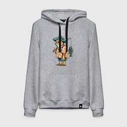 Женская толстовка-худи Кот рыбак