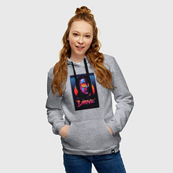 Толстовка-худи хлопковая женская Драйв фильм, цвет: меланж — фото 2