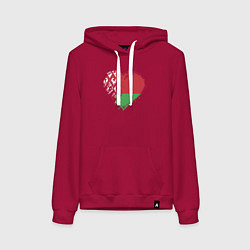 Женская толстовка-худи Сердце Беларуси