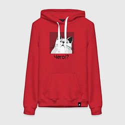 Женская толстовка-худи Кот Чего?