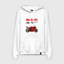 Женская толстовка-худи DUCATI ДУКАТИ MOTOSPORT