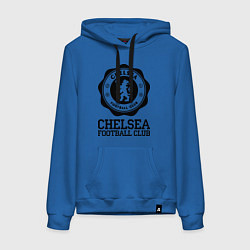 Толстовка-худи хлопковая женская Chelsea FC: Emblem, цвет: синий