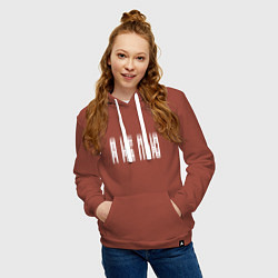 Толстовка-худи хлопковая женская Я НЕ ПЬЮ, цвет: кирпичный — фото 2