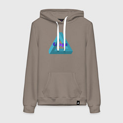 Толстовка-худи хлопковая женская GRAPE MERCH, цвет: утренний латте