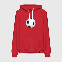 Женская толстовка-худи Футбольный мяч