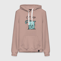 Женская толстовка-худи Кот и йога