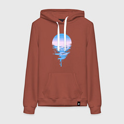 Женская толстовка-худи Луна море