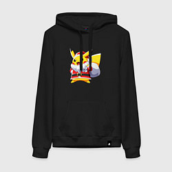 Женская толстовка-худи НОВОГОДНИЙ ПИКАЧУ САНТА КЛАУС