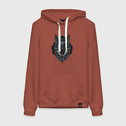 Женская толстовка-худи ЭТНИЧЕСКАЯ ЛИСА, АБСТРАКЦИЯ