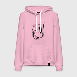 Женская толстовка-худи ВЕДЬАК КОГТИ ЛОГО ОХОТНИК