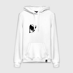 Женская толстовка-худи Кот в маске