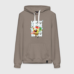 Женская толстовка-худи LET IT SNOW ГУБКА БОБ