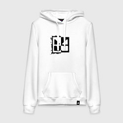 Женская толстовка-худи GEOMETRY DASH BLACK WHITE