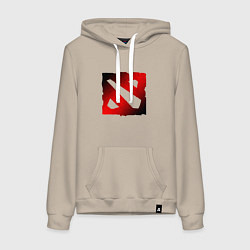 Женская толстовка-худи ЧЁРНО КРАСНОЕ ЛОГО ДОТА 2 DOTA 2 LOGO