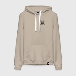 Толстовка-худи хлопковая женская МАГИЧЕСКАЯ БИТВА НОВЫЙ ГОД АНИМЕ, цвет: миндальный